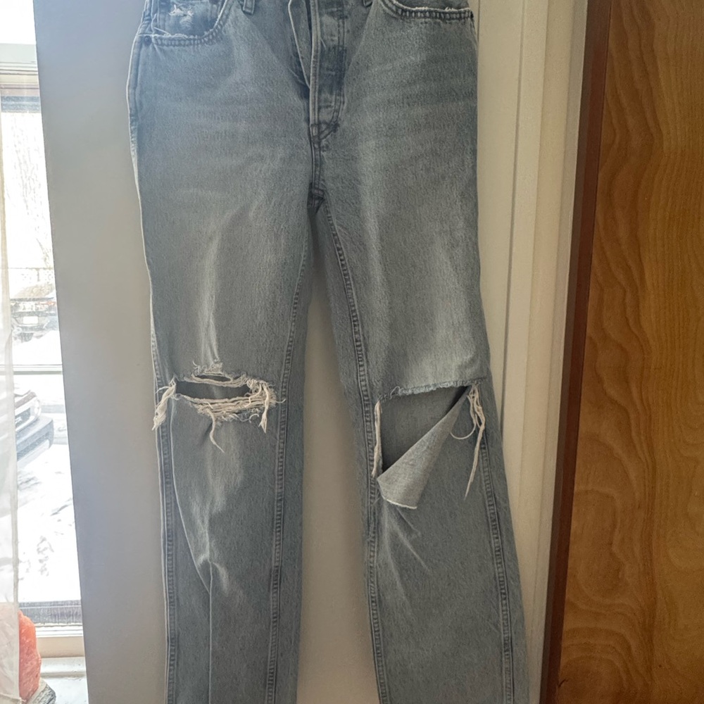 Re/Done Faded Blue Denim Jeans